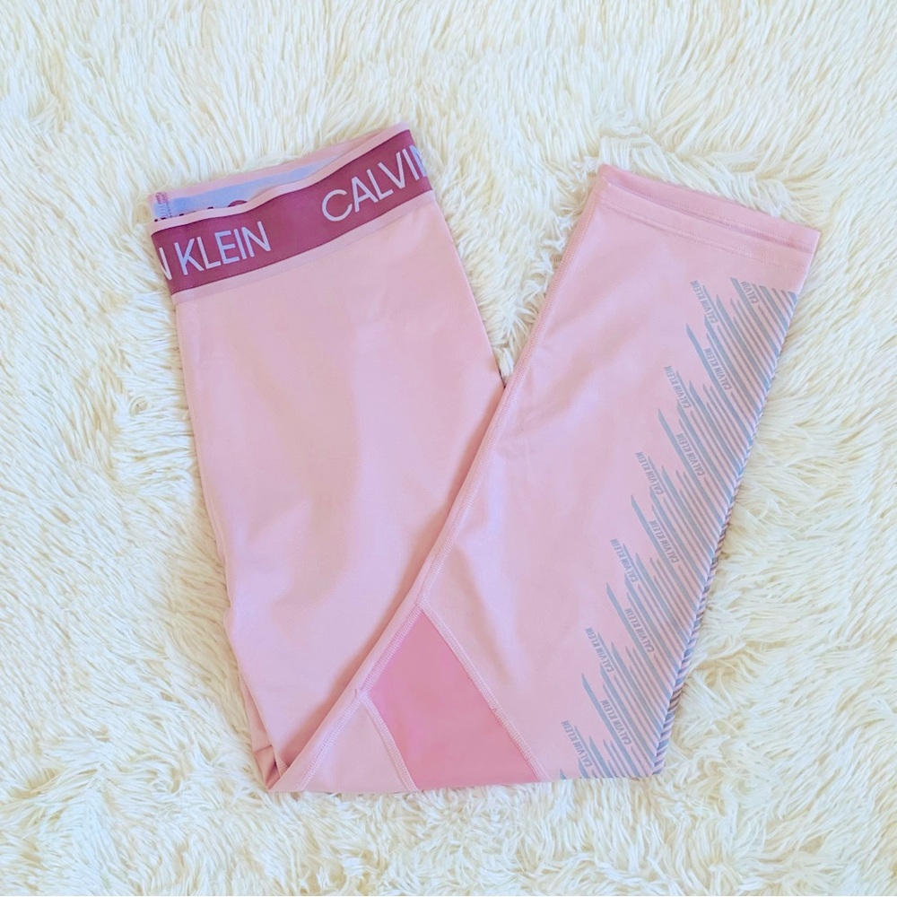 Calvin Klein Performance Light Pink Active Leggings, M, New
